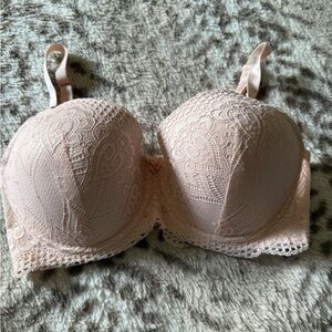 Auden Pink Lace Contoured Bra NEVER WORN